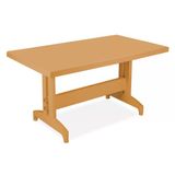 Papatya Nova Plastik Masa Teak - 70X120 Bahçe Balkon Masası