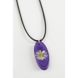 Papatya Oval Epoksi Kolye 93241