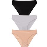 Papatya Pamuklu Basic Külot 3'lü Paket, Kadın, Siyah Beyaz Ten, XL Basic Külot