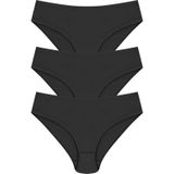 Papatya Pamuklu Yüksek Bel Lazer Kesim Siyah 3Lü Külot-0234 Siyah L-Xl