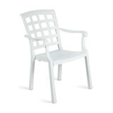 Papatya Pasha Plastik Koltuk Beyaz - Bahçe, Balkon, Teras Sandalyesi