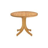Papatya Pera Masa Plastik Bahçe Masası Teak Ahşap Desenli Yuvarlak 90 cm