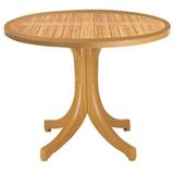Papatya Pera Plastik Masa - 90Lık Yuvarlak Balkon, Bahçe Masası -Teak & Ahşap Dekor