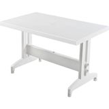 Papatya Prestige Masa Plastik Bahçe Masası Beyaz Dikdörtgen 70 cm x 120 cm - Renkli