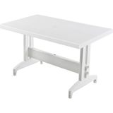 Papatya Prestige Masa Plastik Bahçe Masası Beyaz Dikdörtgen 80 cm x 140 cm - Renkli