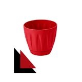 Papatya Saksı 12 Litre 2 Adet Kırmızı Renk Bahçe Saksı Renkli Çiçek Saksısı Yuvarlak Çiçek Saksısı kırmızı