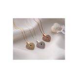 Papatya Silver 925 Ayar Gümüş Doğum Taşlı Açılır Kapanır İsimli Kalp Kolye.rose.gold.rodaj