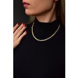 Papatya Silver 925 Ayar Gümüş Gold Kaplama Cam Göz Zincir Kolye