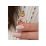 Papatya Silver 925 Ayar Gümüş Rose Kaplama Ayarlanabilir Olive Lotus Çiçeği Yüzük