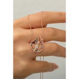 Papatya Silver 925 Ayar Mix Taşlı Gümüş Anne Çocuk Anne Bebek Kolye.rose.gold.rodaj Renk Seçeneğiyle