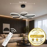 Papatya Siyah 3 Renk Ultra Ledli Sarkıtma Modern Avize