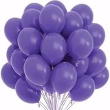 Papatya Süs Evi Lateks Mat Balon 50 Adet Mor Balon