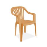 Papatya Tropik Plastik Koltuk Teak - Plastik Bahçe Balkon Sandalyesi