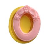 Papatya Ve Yaprak Desenli Oval Şekilli Silikon Pasta ve Seker Hamuru Kalibi 9x7x1 cm