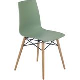 Papatya X-Treme Pro Wox Sandalye Pastel Yeşil Ahşap Kayın Ayaklı