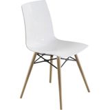 Papatya X-Treme Wox Sandalye Solid Beyaz Ahşap Kayın Ayaklı - Renkli