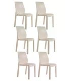 Papatya Yummy Sandalye Fildişi 6Lı Paket- Plastik Bahçe Balkon Sandalyesi