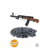 Papatyampartievi Ak47 Model Tüfek + 10 Adet Boncuk Seti - Çocuklar İçin Eğlenceli Oyuncak Paketi Siyah