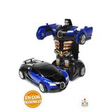 Papatyampartievi Bugatti Transformens Robot Araba Oyuncak: Kendiliğinden Dönüşen Hareketli Model Mavi