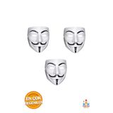 PapatyamPartiEvi Oyuncak V For Vendetta Maske - Sert Plastik, 3 Adet Set