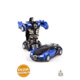 Papatyampartievi Pilli Işıklı Robota Dönüşen Araba - Robota Dönüşen Bugatti Araba Beyaz