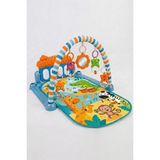 Papaya Oyun Halısı Aynalı Çıngıraklı Işıklı Müzikli Mavi Çocuk Gelişimine Yardımcı Bebek Halısı - 75 x 56 cm