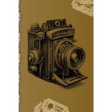 paperback notebook, 120 pages, retro camera design