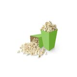 papercraft Patlamış Mısır / Popcorn Kutusu - Yeşil Renk