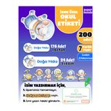 papermoods İsim Yazılabilen Okul Etiketi, Kalem Etiketi Defter Etiketi Uzay ve Sevimli Hayvanlar Temalı - 200 Adet