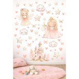 papermoods Prenses Unicorn Bebek ve Çocuk Odası Duvar Sticker Seti – Sevimli Duvar Süsü