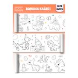 papermoods Sevimli Dinazorlar Temalı 3,75 Metre Rulo Boyama Kağıdı - Bebek Ve Çocuklar Için
