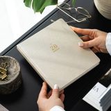 Paperora 2026 Dikey Haftalık Ajanda 12 Aylık Kir ve Suya Dayanıklı Premium Keten Kapaklı 18X20 cm - Bej - 1 Adet