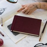 PAPERORA 21x15 Cm Sert Kapak 80 Yaprak 140 Gr. Eskiz Defteri - Sketch Book - Bordo