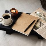 PAPERORA A5 Kraft Karton Kapak 70 Yaprak 110 gram Kareli Not Defteri