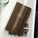 Paperora Charmlı Süresiz Haftalık Planlayıcı Cep Ajanda 9X17 cm Kahverengi - Süresiz Cep Ajanda