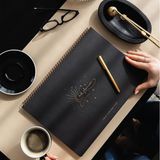 Paperora Süresiz Haftalık Spiralli Masaüstü Planlayıcı 24X34 cm - Desk Planner Siyah - Çok Renkli - Genel - Genel