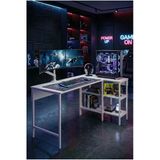 Papi-Co Alexis Oyuncu Masası 178X90 Cm, Beyaz Renk Oyuncu Masası, Çift Yön Kullanıma Uygun, Bilgisayar Masası, Gamer Masası, Gaming Masa, L Mas