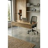 Papi-Co Forge Lite Çalışma Masası 140X60 cm Metal Ayaklı Bilgisayar Masası Modern Ofis ve Genç Odası Masası - 140 x 60 cm - Çam - Beyaz