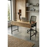 Papi-Co Forge Lite Çalışma Masası 140X60 cm Metal Ayaklı Bilgisayar Masası Modern Ofis ve Genç Odası Masası - 140 x 60 cm - Çam - Siyah