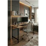 Papi-Co Forge Lite Çalışma Masası 140X60 Cm Metal Ayaklı Bilgisayar Masası Modern Ofis Ve Genç Odası Masası