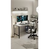 papi-co Nexus Oyuncu Masası 60x140 Cm, Beyaz Renk Bilgisayar Masası, Gamer Masası, Gaming Masa