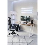papi-co Titan Z Oyuncu Masası 140x60 cm Bilgisayar Masası Metal Ayaklı Çalışma ve Gaming Masası Atlantik Çam