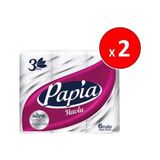 Papia 3 Katlı 6'lı Kağıt Havlu x 2 Adet - Beyaz