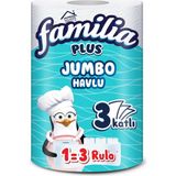 Papia Familia Kağıt Havlu 1=3 Jumbo 3 Katlı Beyaz 1 Adet - Çok Renkli