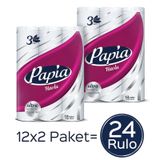 Papia Kağıt Havlu 24 Rulo (12 Rulo x 2 Paket)