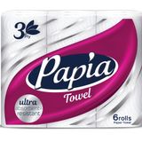 Papia Kağıt Havlu 3 Katlı Beyaz 6 Adet