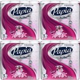 Papia Tuvalet Kağıdı (3 Katlı) 32'li Egzotik Parfümlü (4 Lü Set)