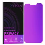 PAPIKISS iPhone 13/iPhone 14/iPhone 13 Pro Gizlilik Ekran Koruyucu 6.1 inç Ekran, Gradyan Renkli Anti Casus Mavi Işık HD Temperli Cam Kolay Kurulum için Uyumlu