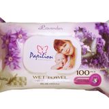 Papilion 100 Yaprak Lavanta Tekli Islak Havlu
