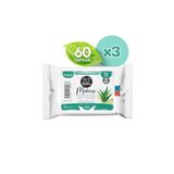 Papilion Aloe vera Özlü ph dengeli Nemlendirici Makyaj Temizleme Mendili x3 60 Yaprak